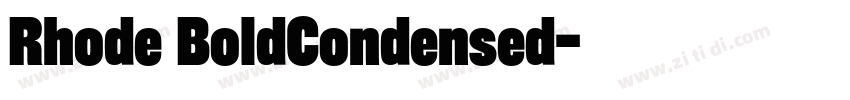 Rhode BoldCondensed字体转换